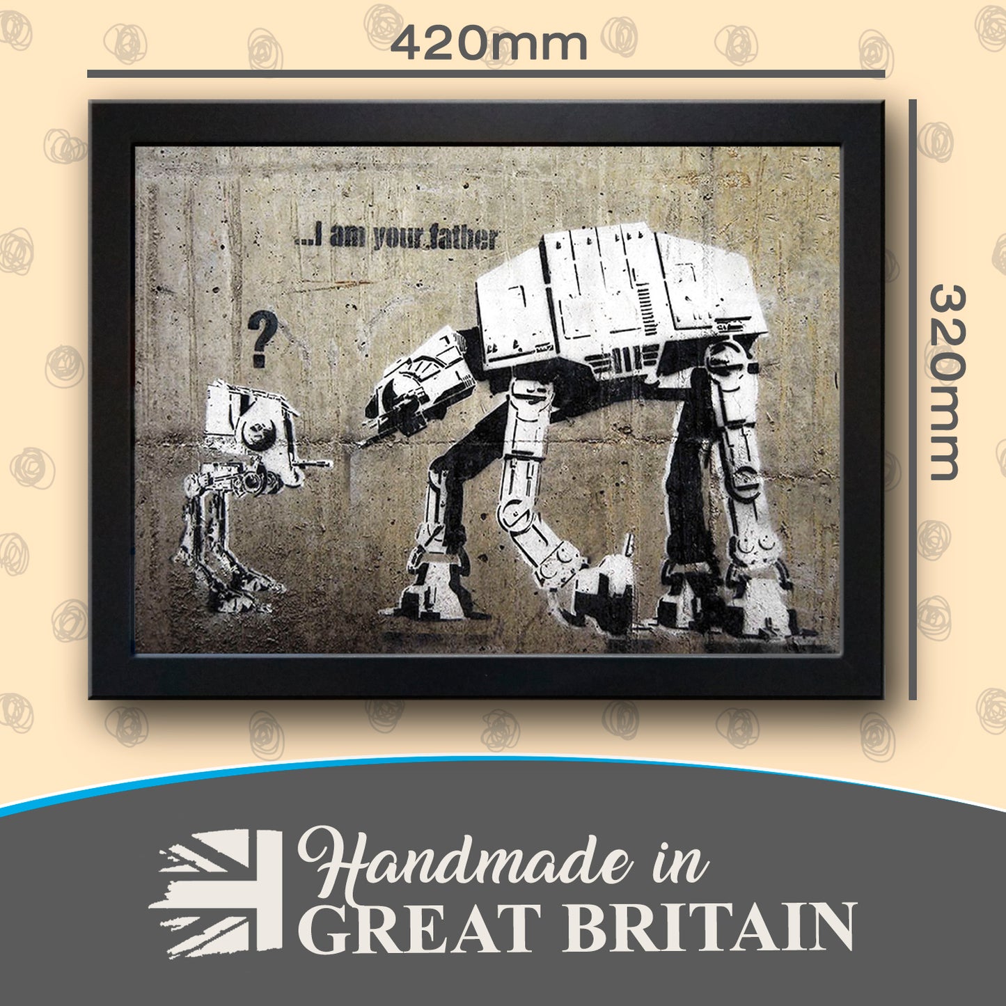 Banksy 'I Am Your Father' Cushioned Lap Tray