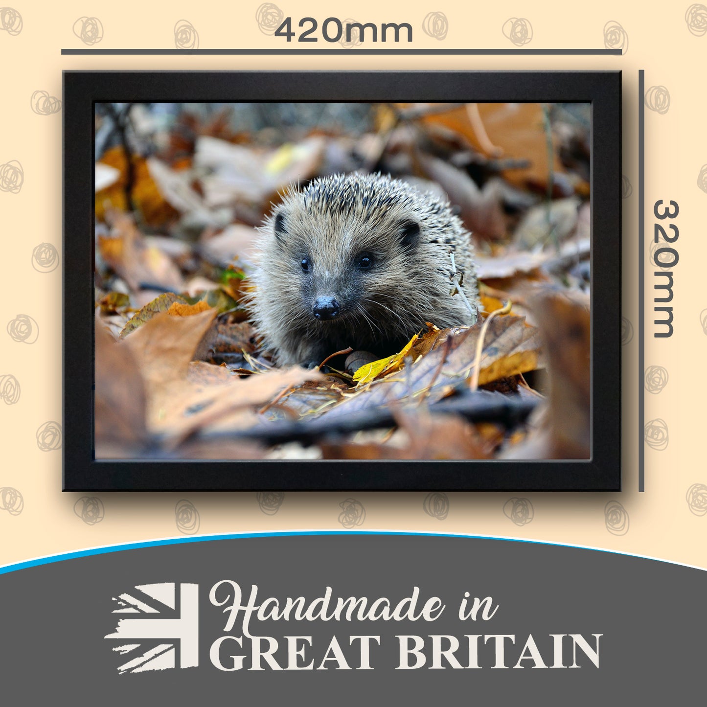 Hedgehog Amongst the Leaves Cushioned Lap Tray