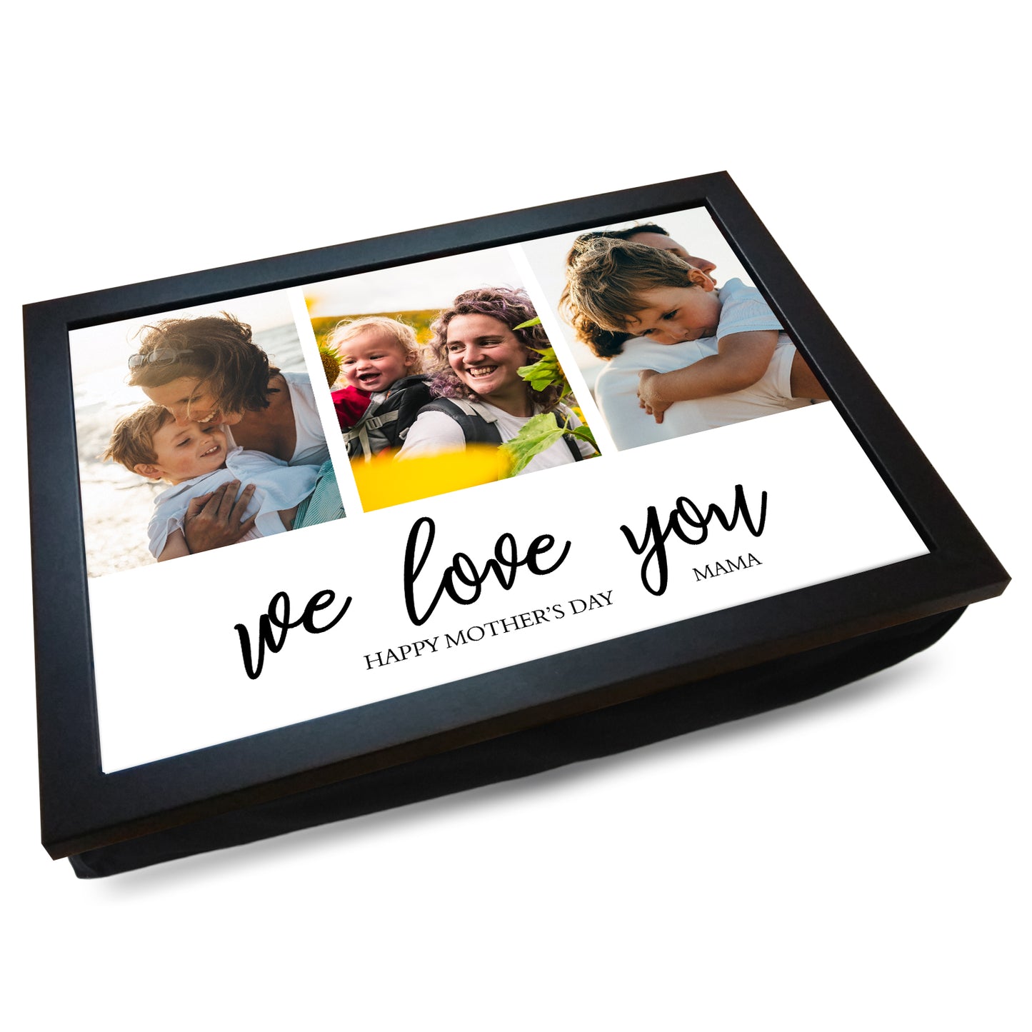 'We Love You, Happy Mother's Day Mama' Personalised Photo Collage Lap Tray