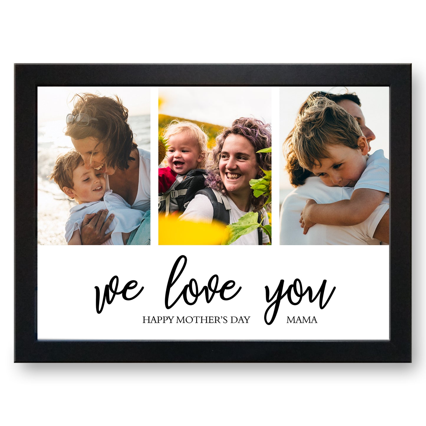 'We Love You, Happy Mother's Day Mama' Personalised Photo Collage Lap Tray