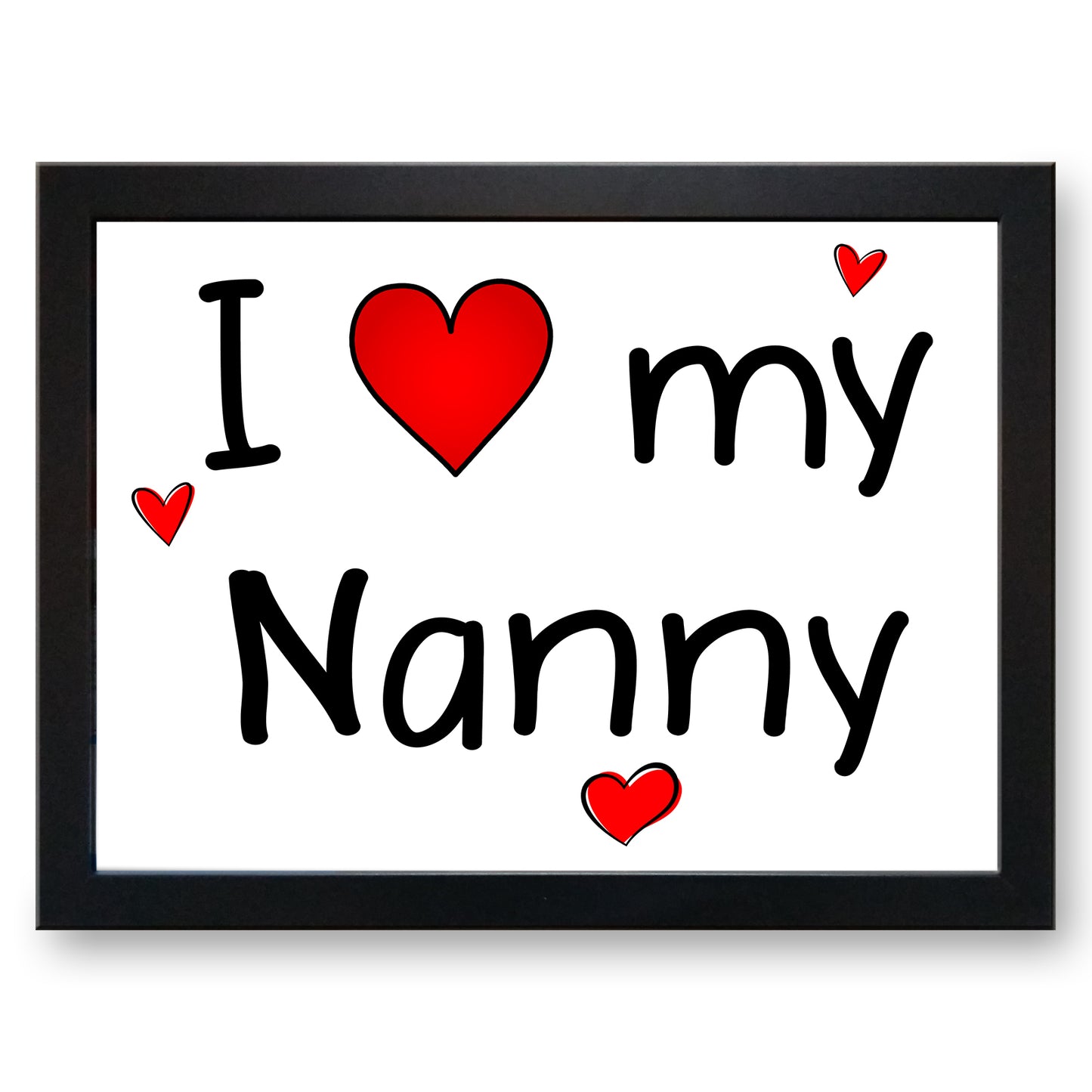 'I (Love Heart) My Nanny' Cushioned Lap Tray