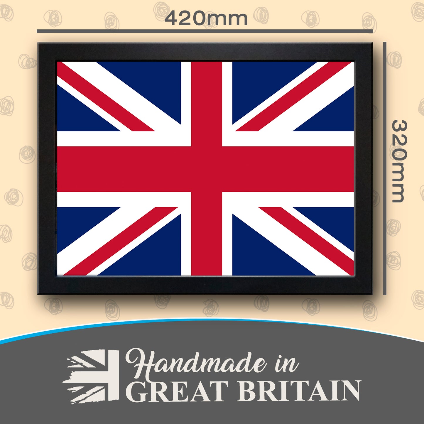 Union Jack Flag Cushioned Lap Tray