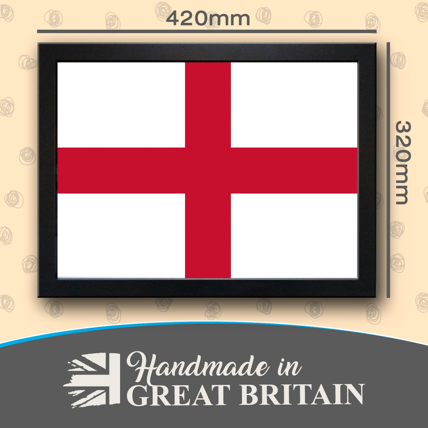 England St George's Flag Cushioned Lap Tray