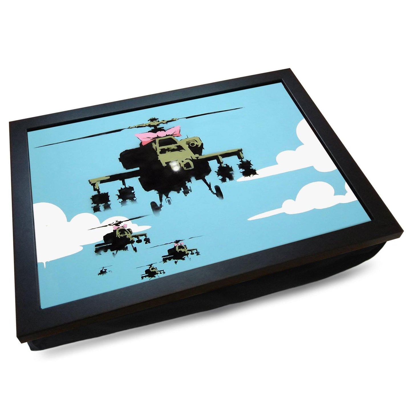 Banksy 'Happy Choppers' Cushioned Lap Tray - my personalised lap tray | mooki -