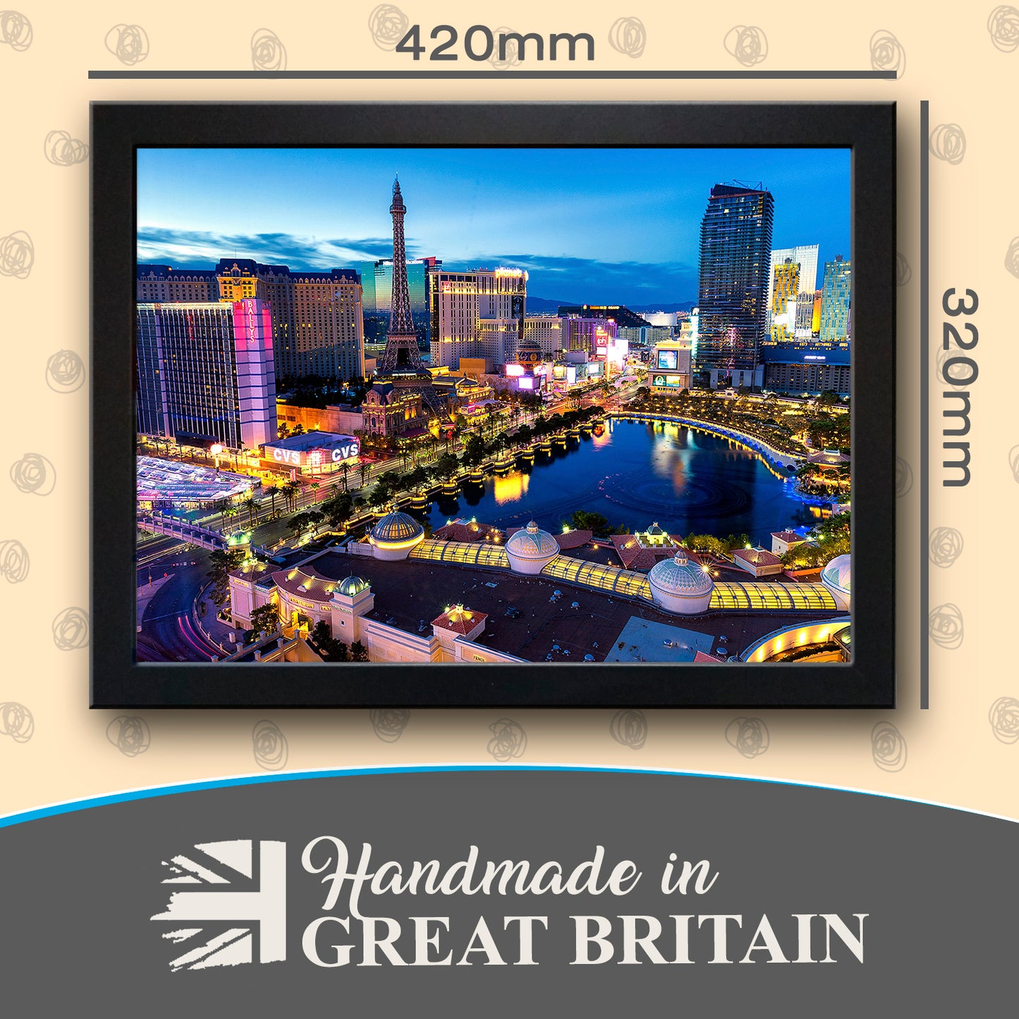 Las Vegas Casino Strip Cushioned Lap Tray