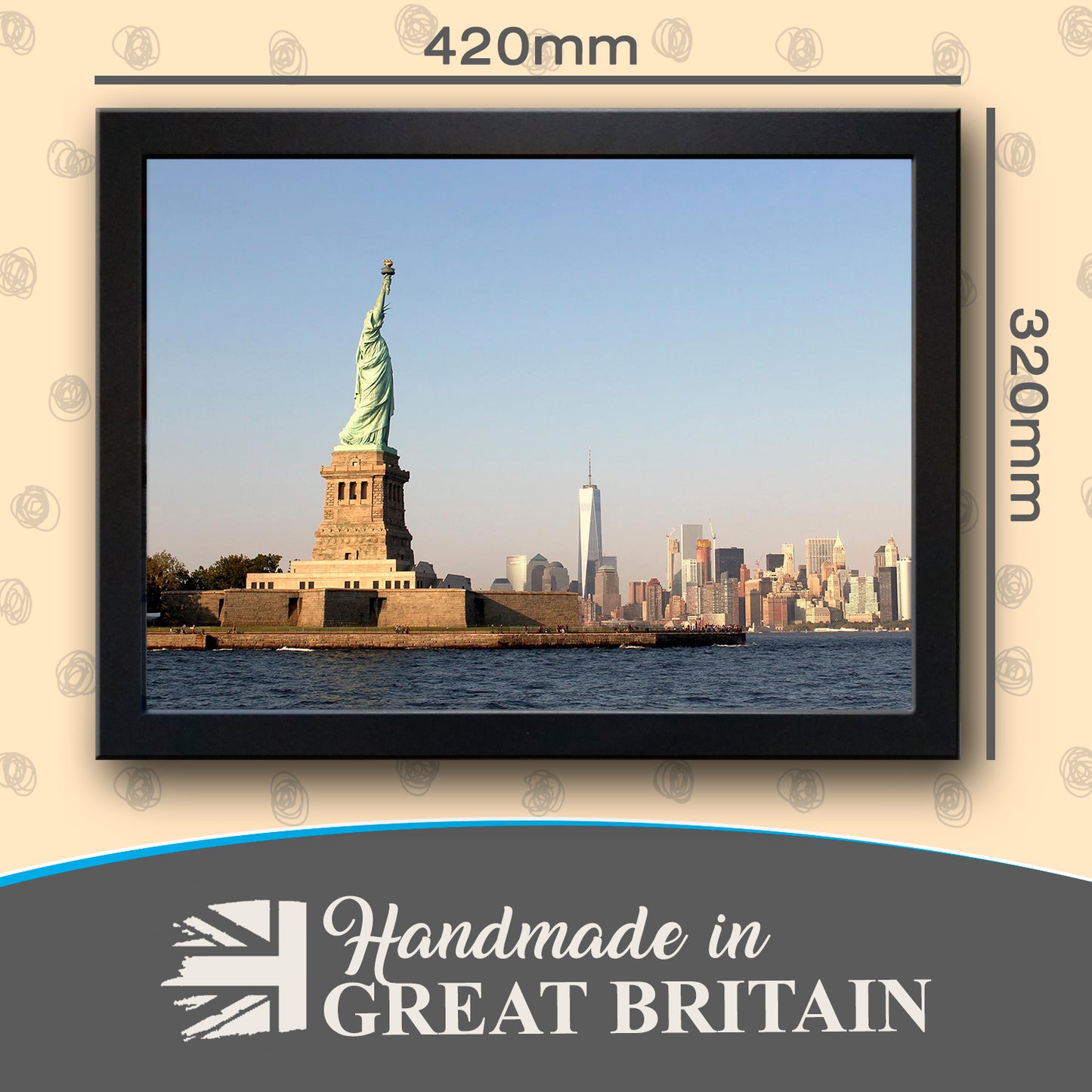 Statue of Liberty New York Cushioned Lap Tray