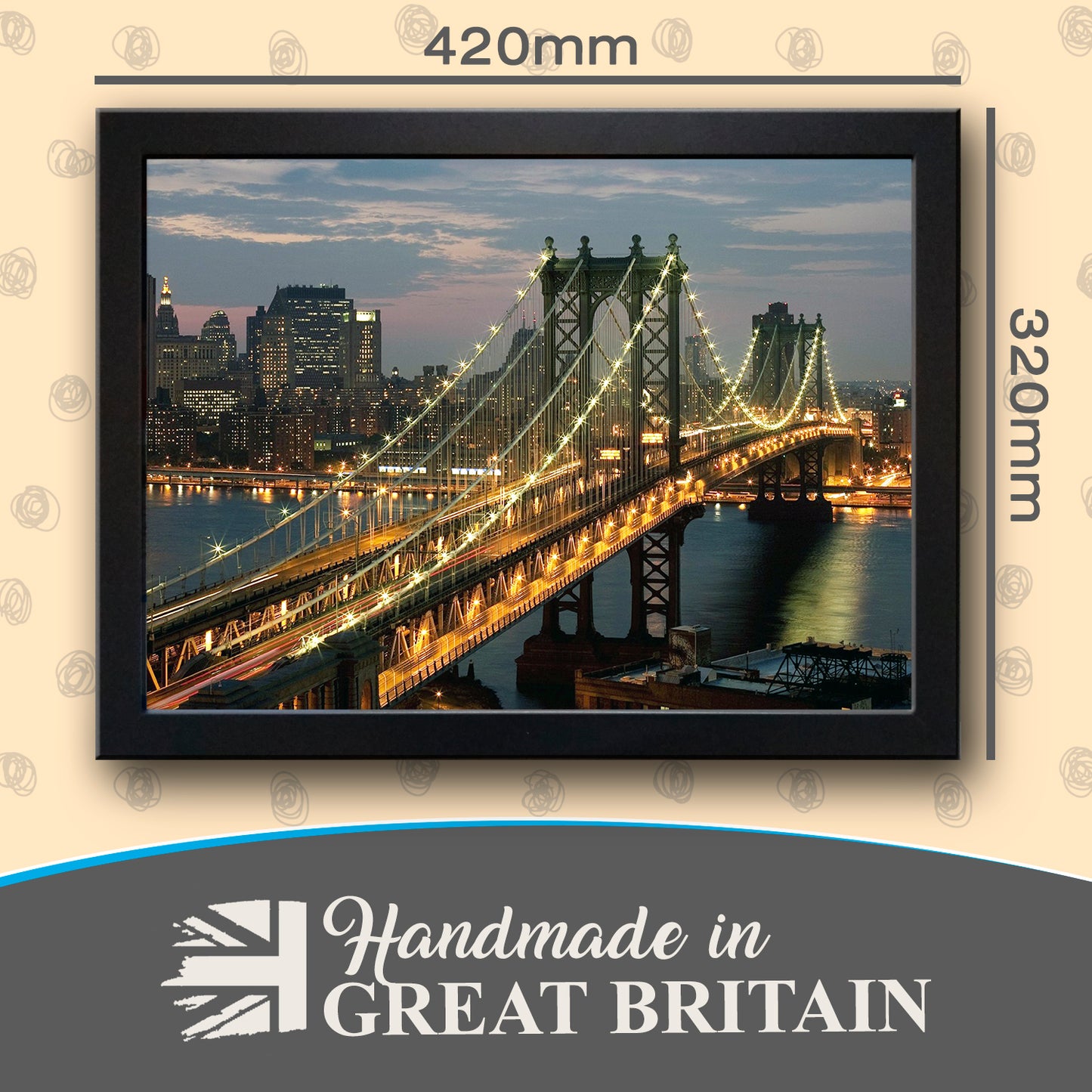 Manhattan Bridge New York Cushioned Lap Tray