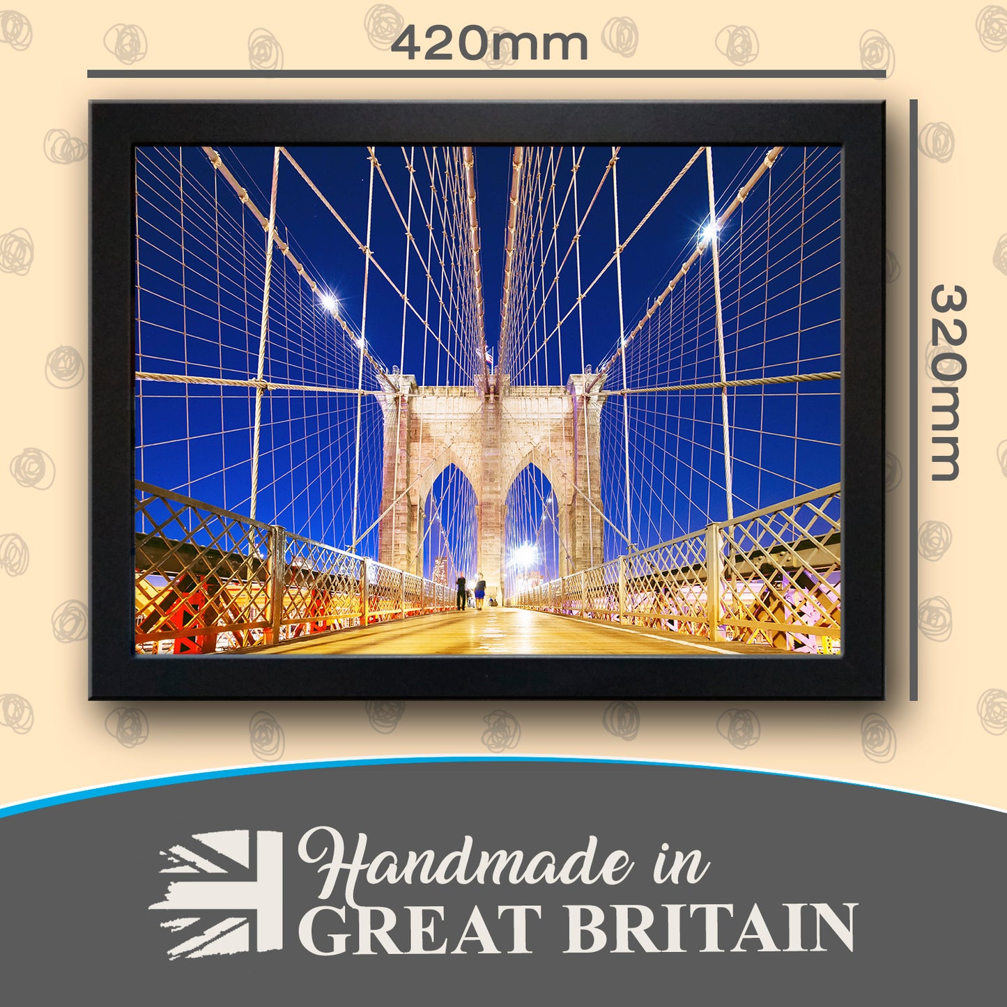 Brooklyn Bridge, New York Cushioned Lap Tray