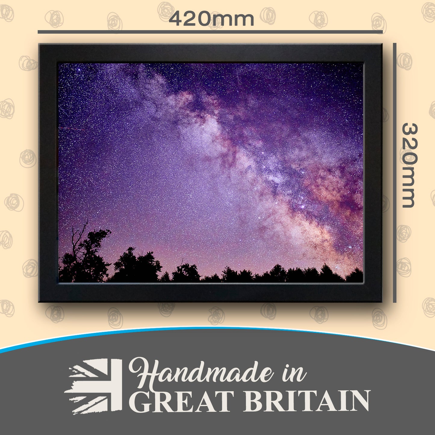 Milky Way in the Night Sky Cushioned Lap Tray
