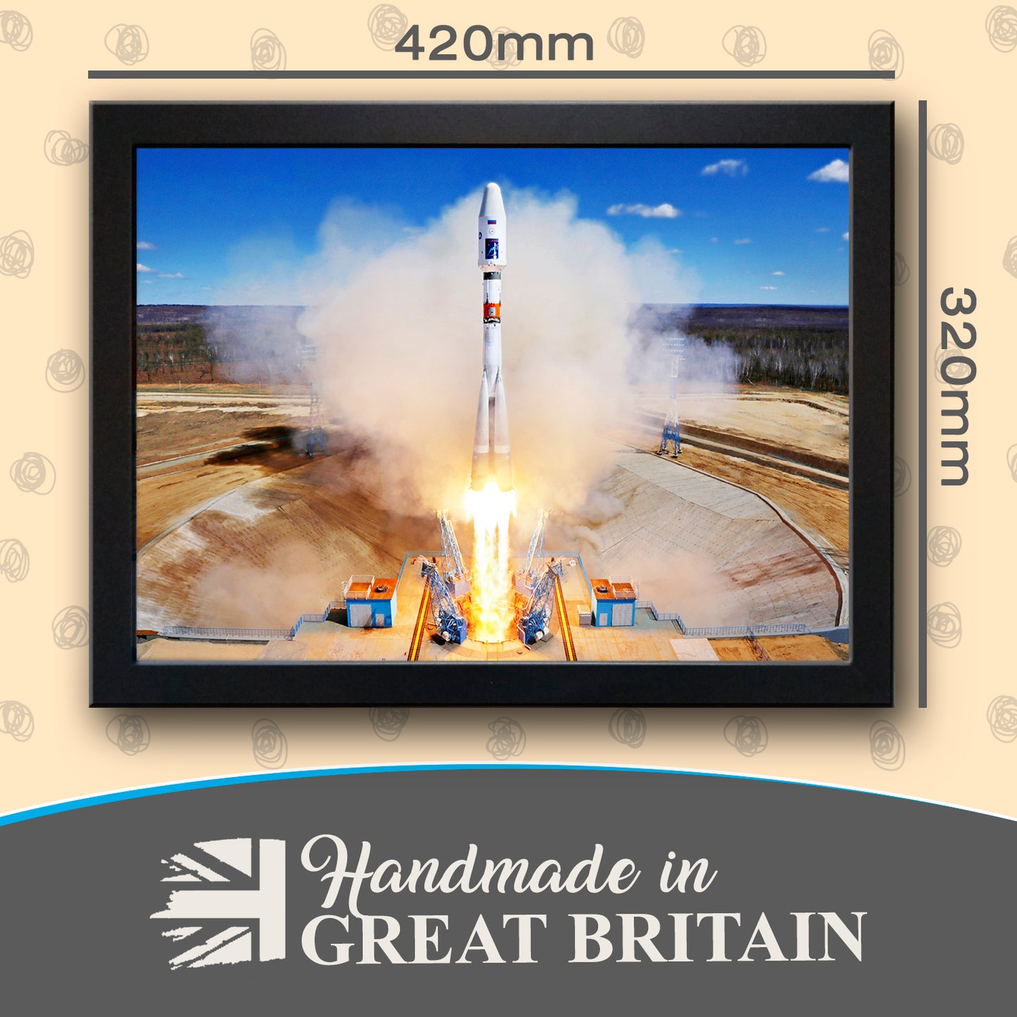 Soyuz Rocket Launch Cushioned Lap Tray