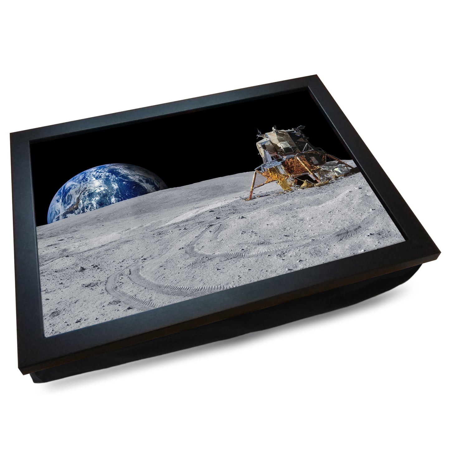 Earthrise on the Moon Cushioned Lap Tray - my personalised lap tray | mooki -