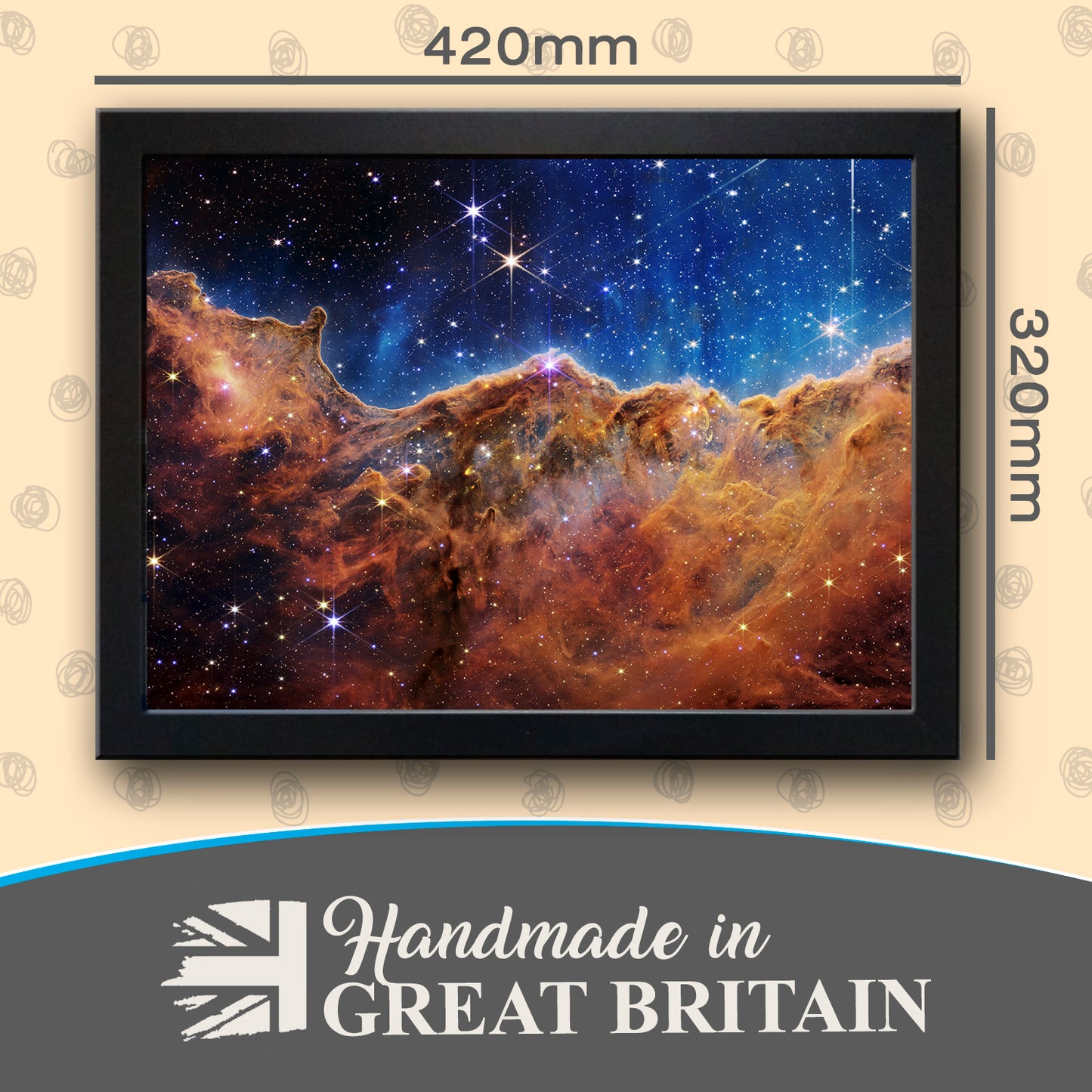 The Cosmic Cliffis in the Carina Nebula (James Webb) Cushioned Lap Tray
