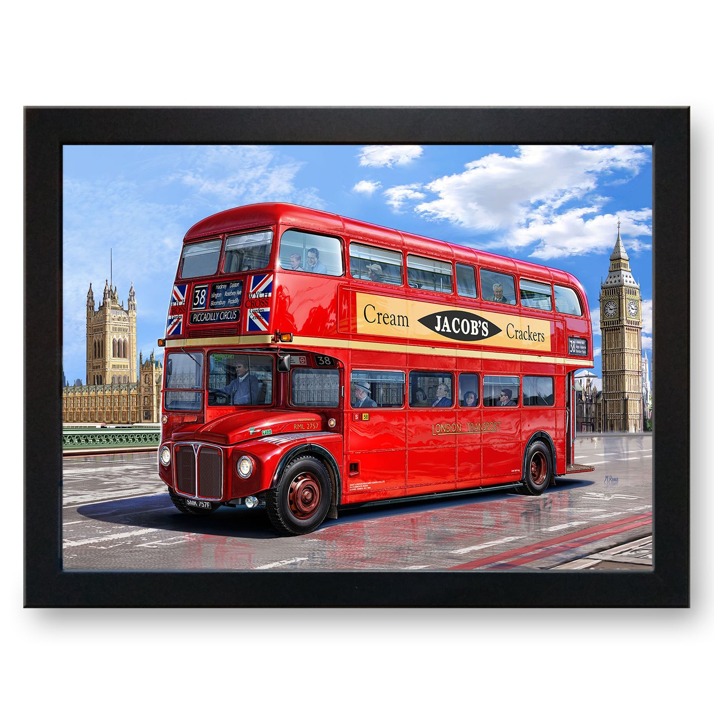 Routemaster Red Double Decker London Bus Cushioned Lap Tray - my personalised lap tray | mooki -
