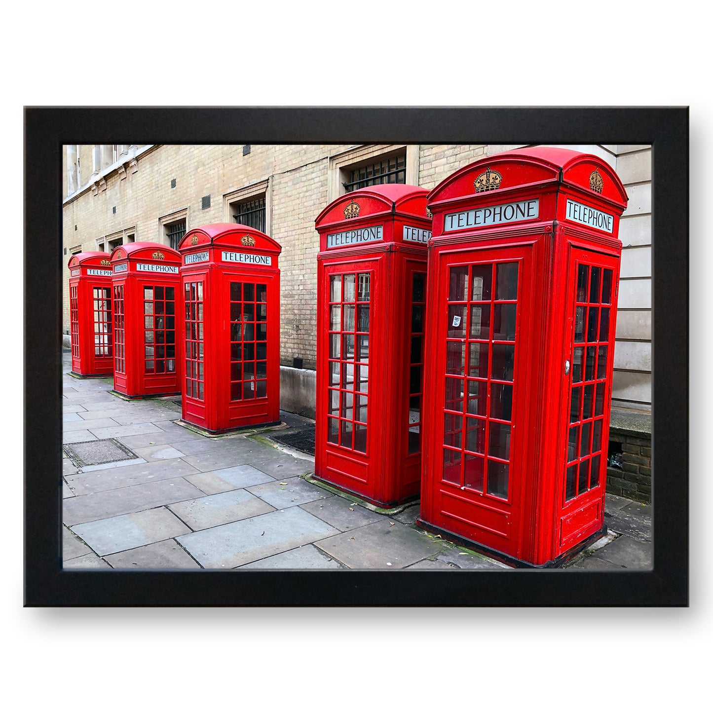 London Red Phone Boxes Cushioned Lap Tray - my personalised lap tray | mooki -