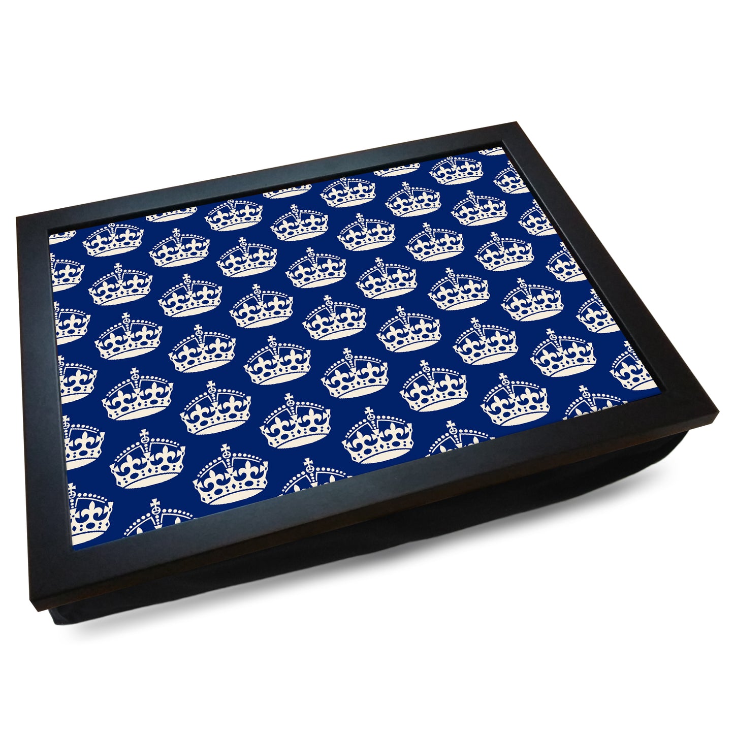 Royal Crown Pattern (Blue) Cushioned Lap Tray