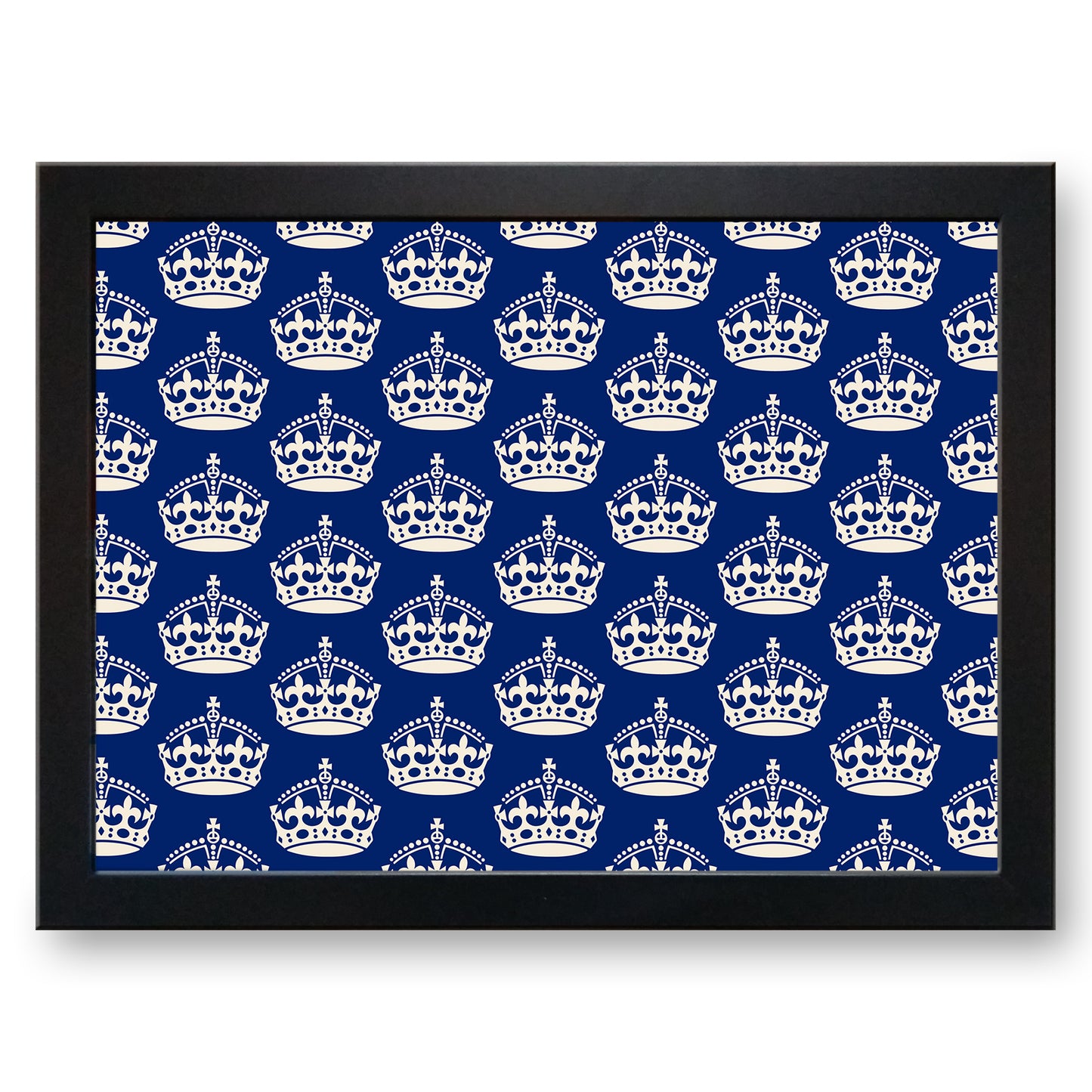 Royal Crown Pattern (Blue) Cushioned Lap Tray