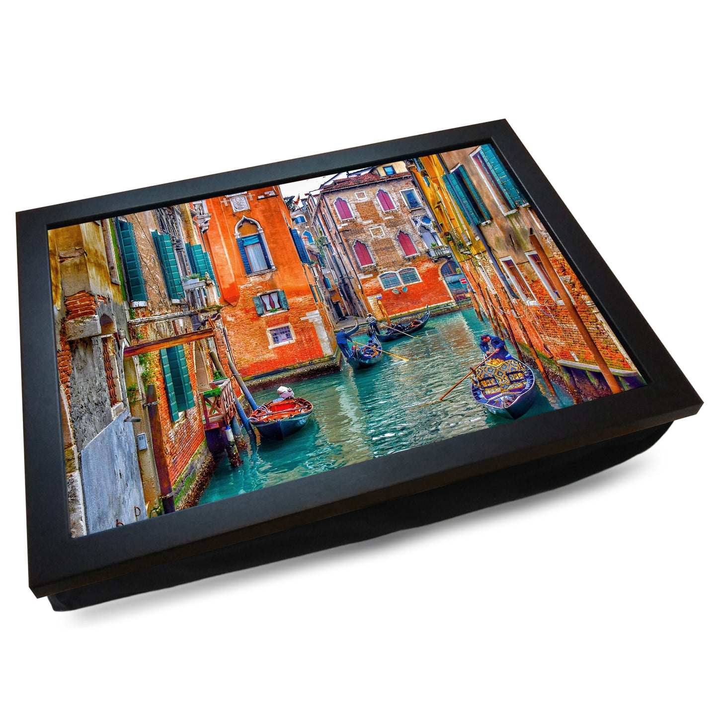 Gondola on Colourful Canal in Venice Cushioned Lap Tray - my personalised lap tray | mooki -