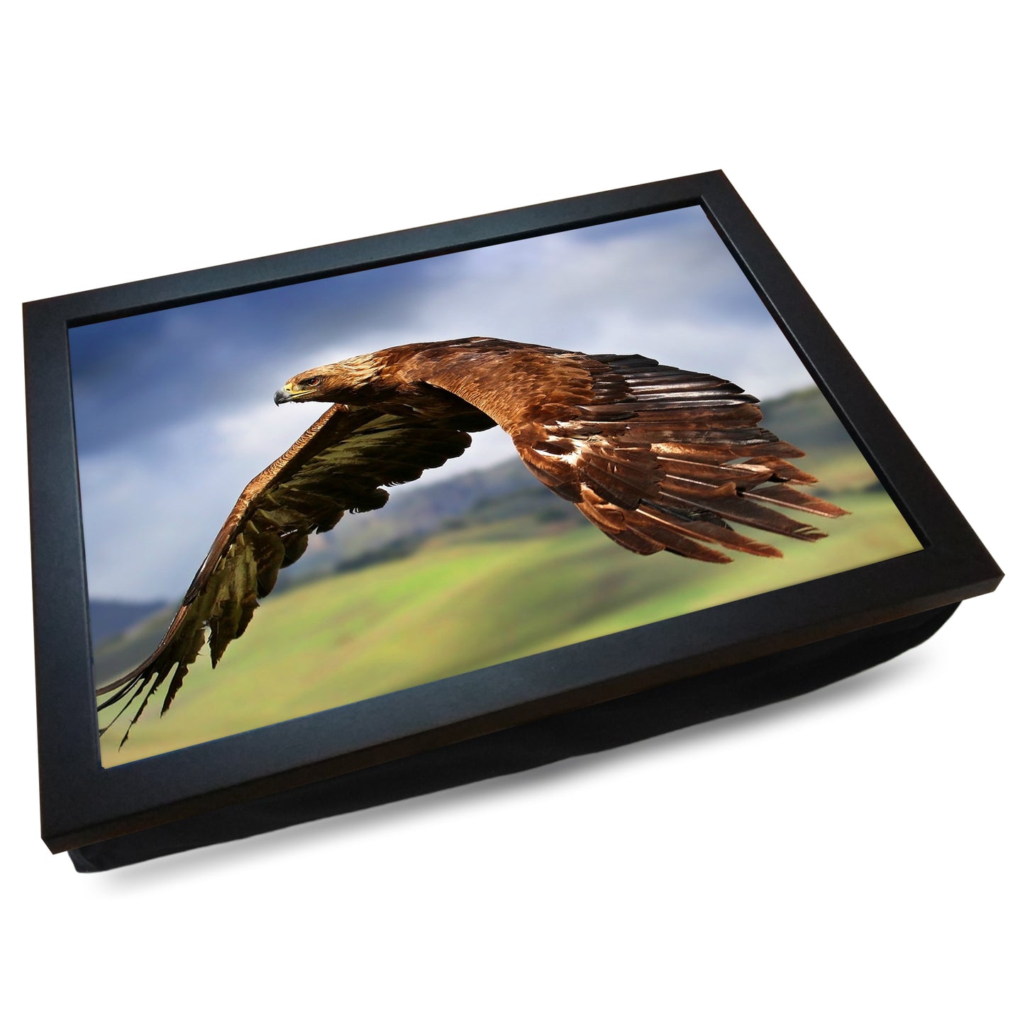 Golden Eagle in Flight Cushioned Lap Tray - my personalised lap tray | mooki -