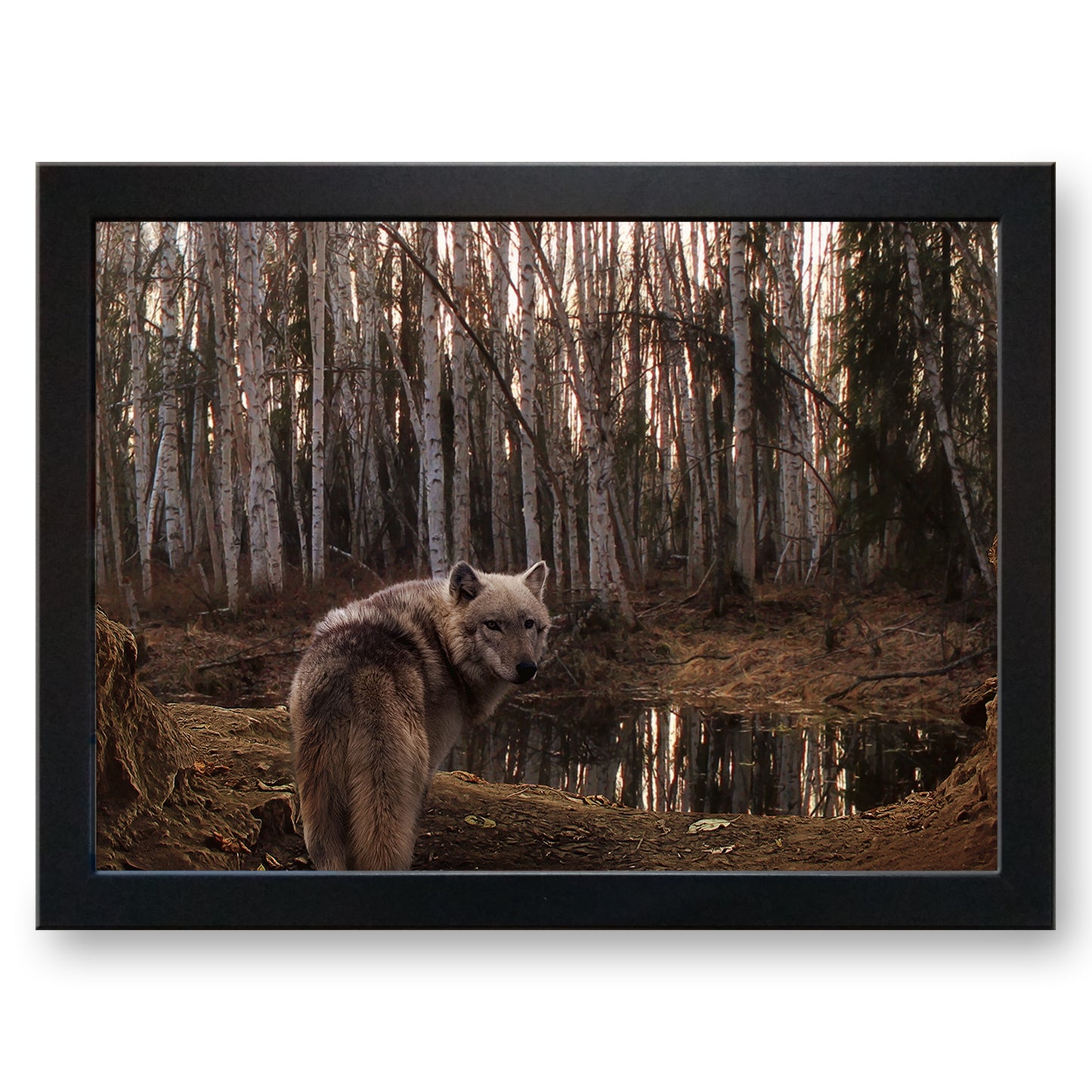 Wolf in the Forest Cushioned Lap Tray - my personalised lap tray | mooki -