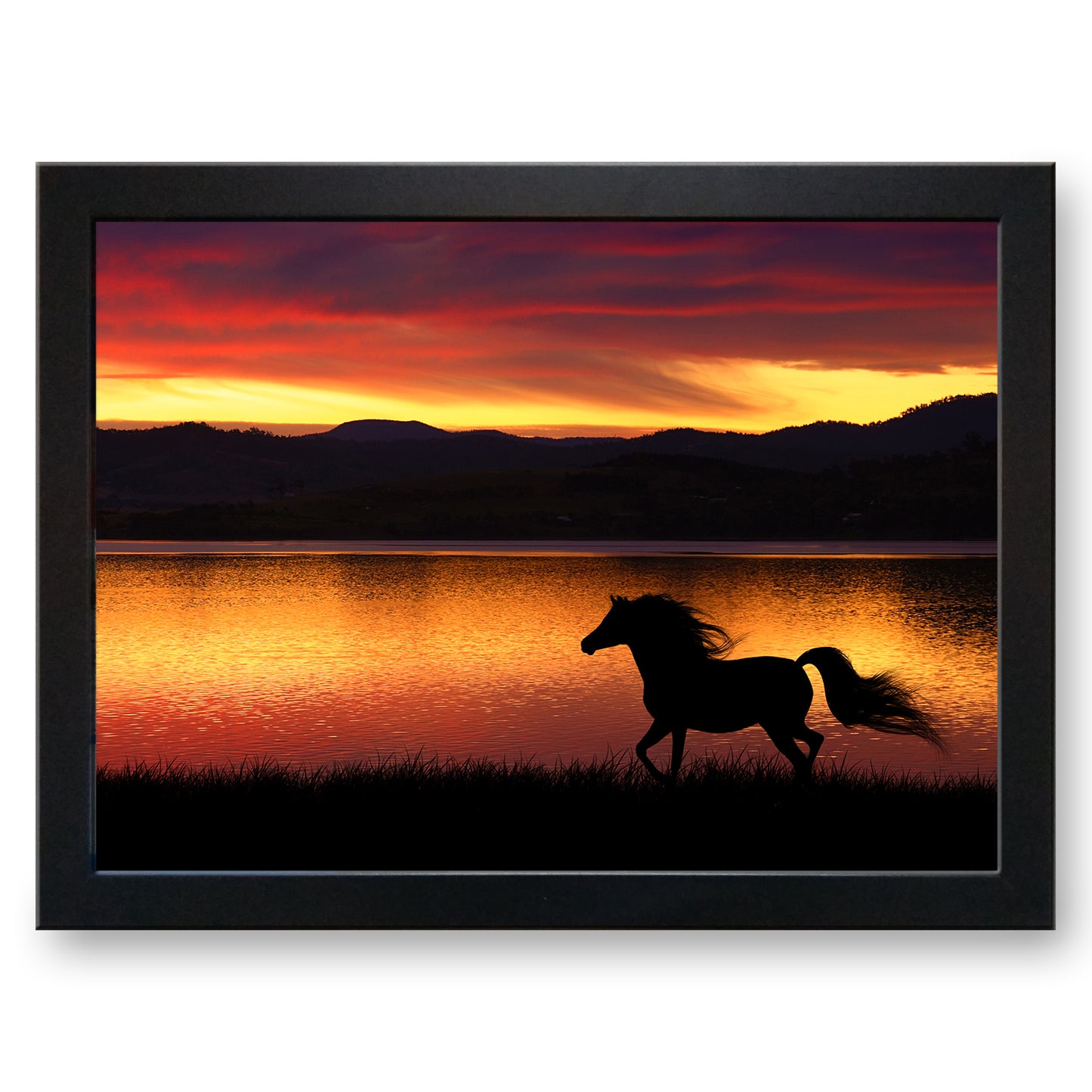Galloping Horses at Sunset Cushioned Lap Tray