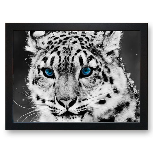 Snow Leopard Cushioned Lap Tray - my personalised lap tray | mooki -