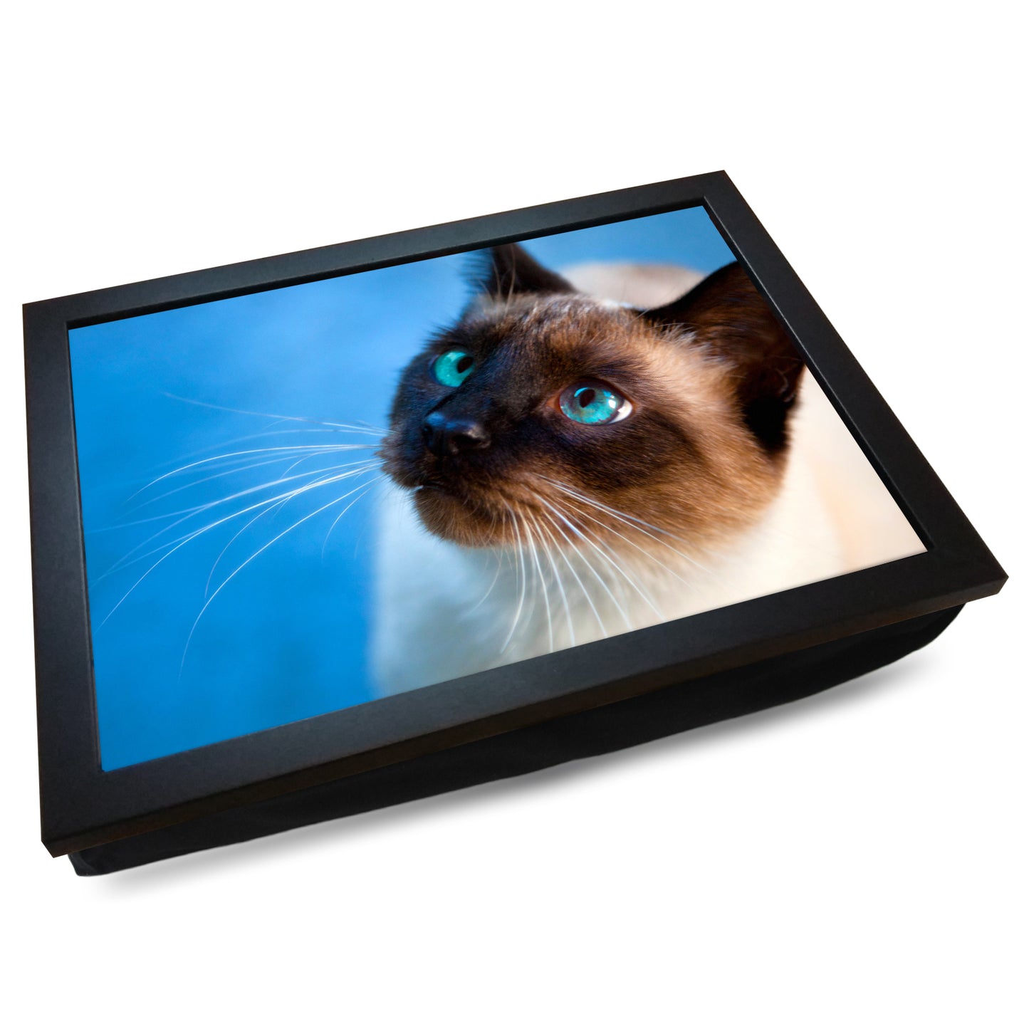 Siamese Cat with Blue Eyes Cushioned Lap Tray - my personalised lap tray | mooki -