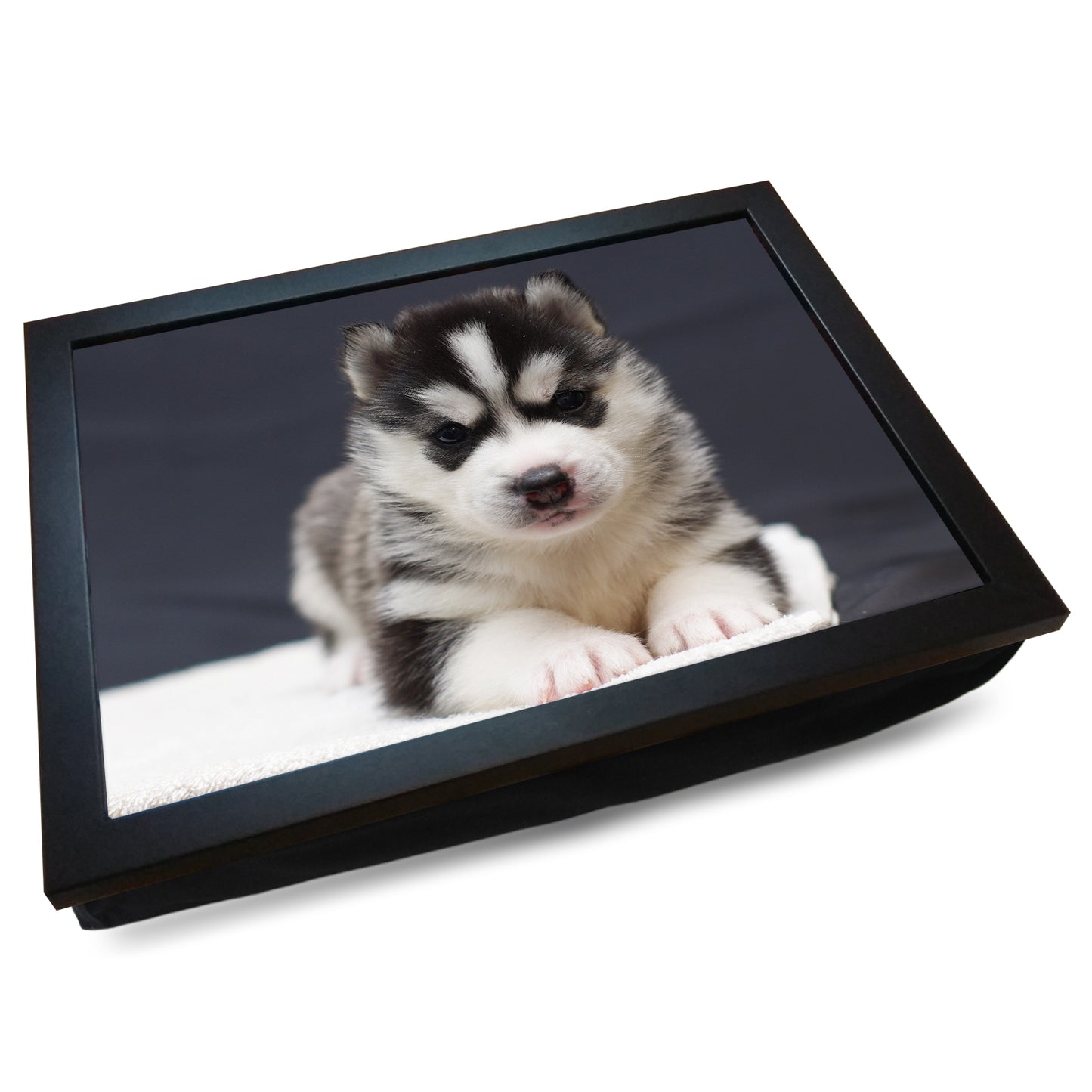 Husky Puppy Cushioned Lap Tray - my personalised lap tray | mooki -