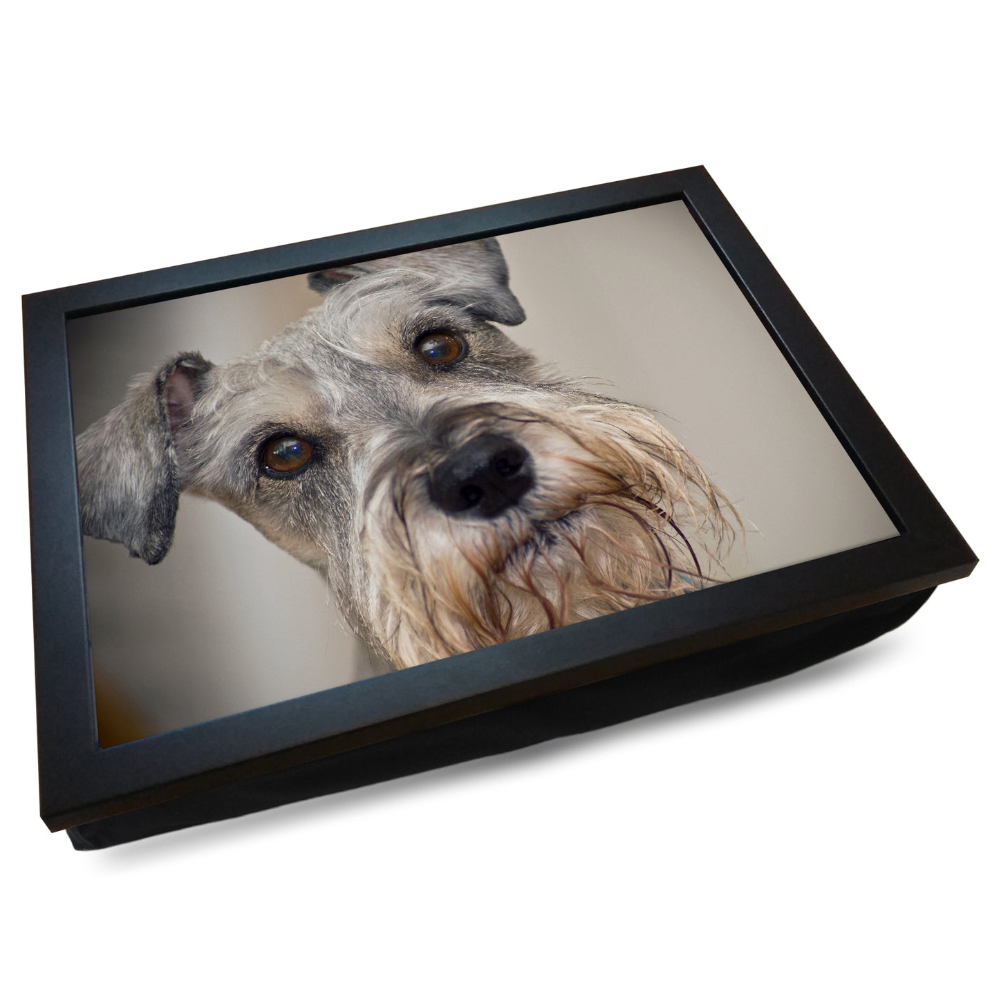 Schnauzer Dog Cushioned Lap Tray - my personalised lap tray | mooki -