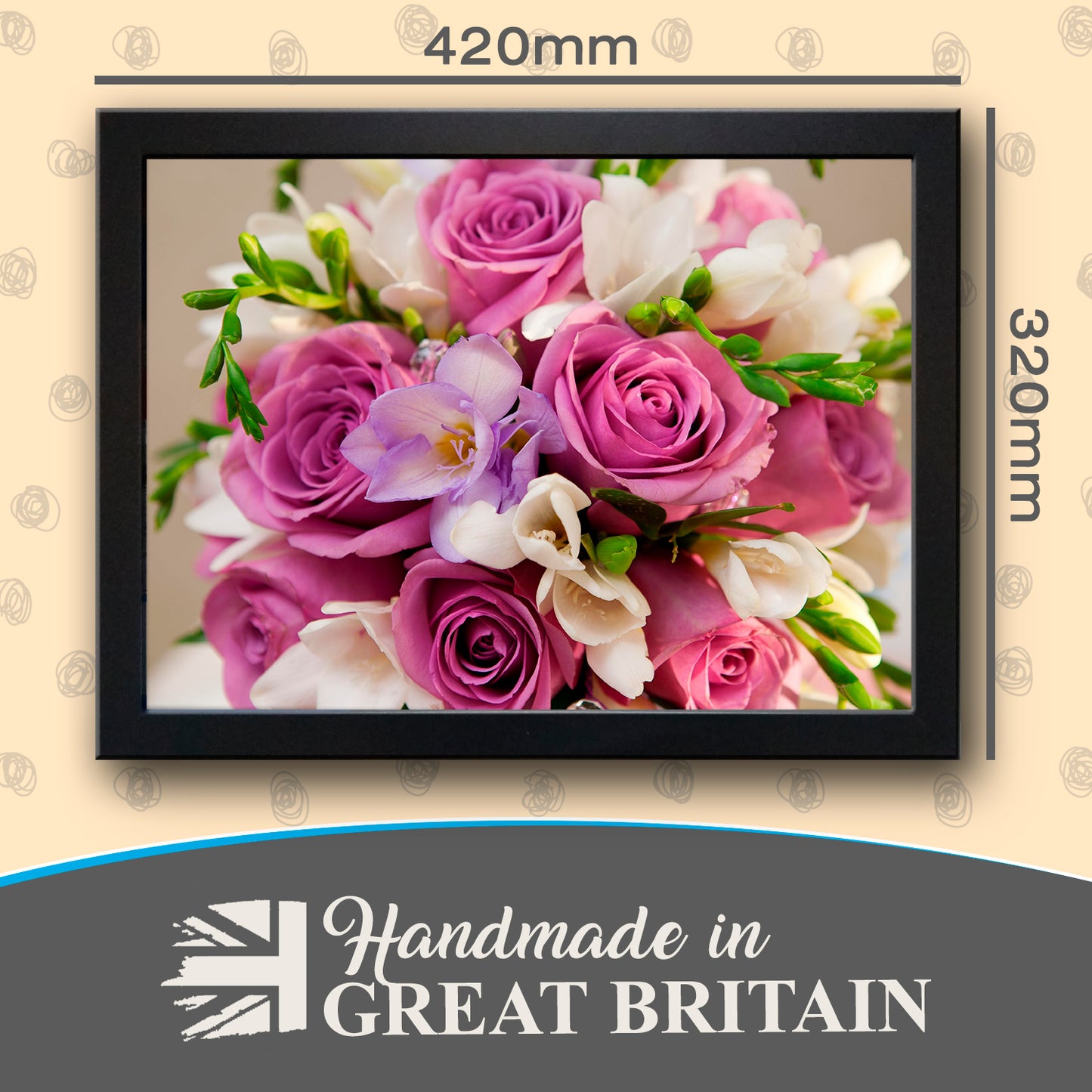Bouquet of Flowers Cushioned Lap Tray