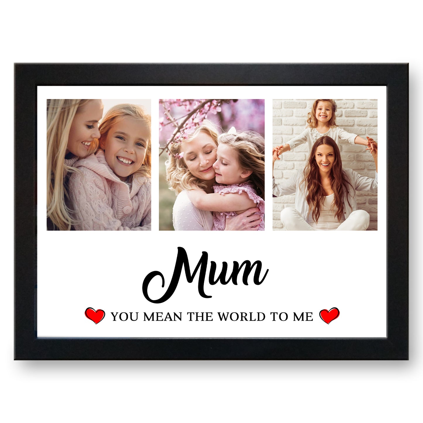 Mum You Mean The World To Me Personalised Photo Collage Lap Tray