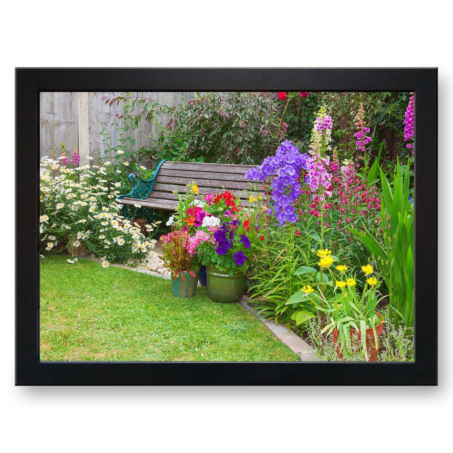 Peaceful Garden Bench Cushioned Lap Tray