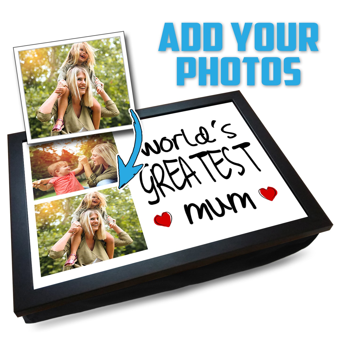 World's Greatest Mum Personalised Photo Collage Lap Tray