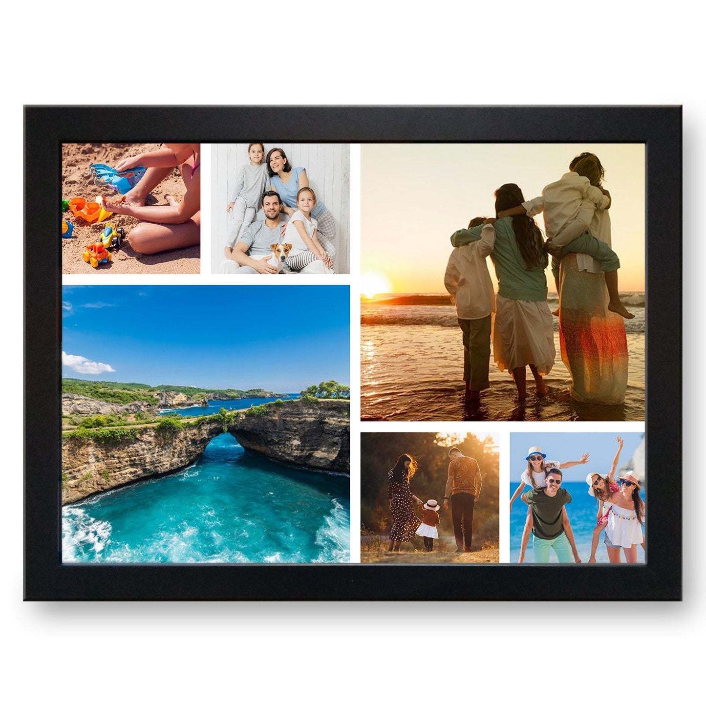 Add your own photos to one of our many collage templates to make your lap tray