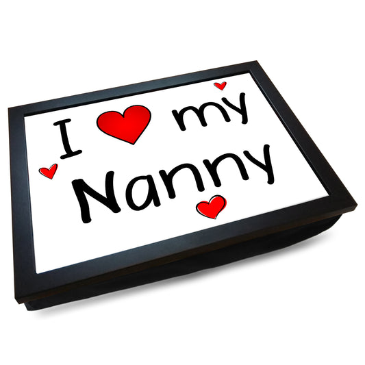 'I (Love Heart) My Nanny' Cushioned Lap Tray