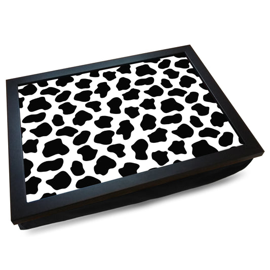 Cow Hide Animal Print Cushioned Lap Tray