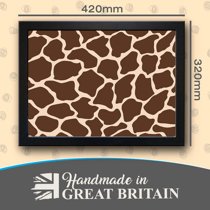 Giraffe Skin Animal Print Cushioned Lap Tray