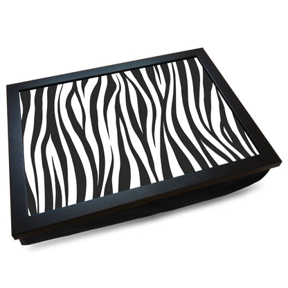 Zebra Stripe Animal Print Cushioned Lap Tray