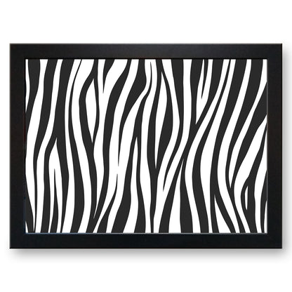 Zebra Stripe Animal Print Cushioned Lap Tray