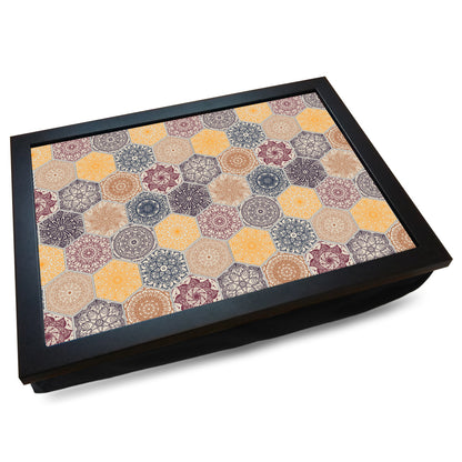 Colourful Moroccan Tile Pattern Cushioned Lap Tray