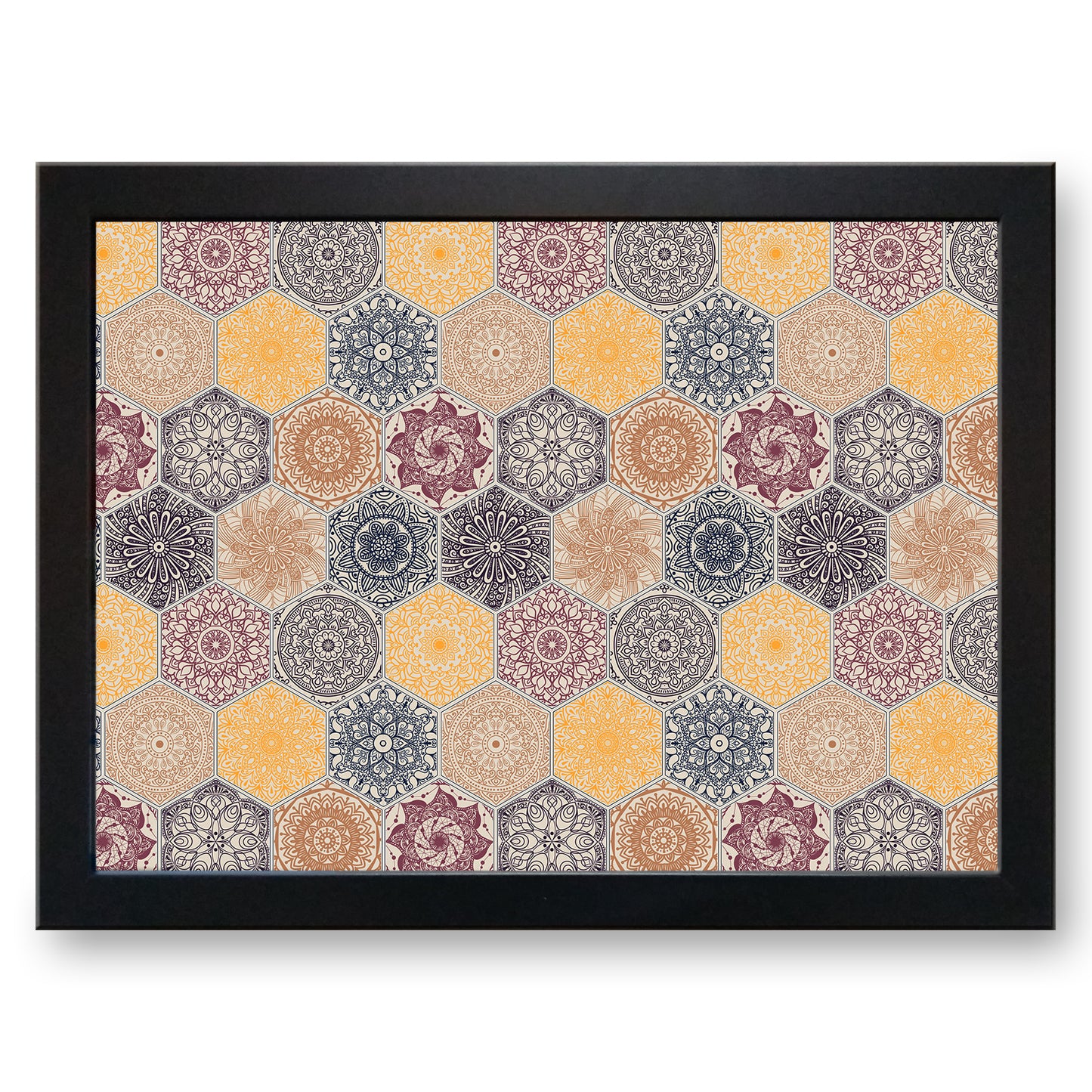 Colourful Moroccan Tile Pattern Cushioned Lap Tray