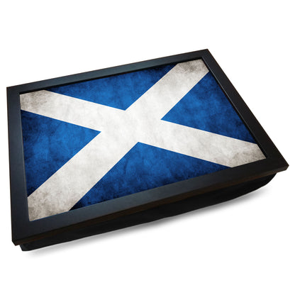 Scotland Saltire St Andrew's Flag (Grunge/Vintage) Cushioned Lap Tray - my personalised lap tray | mooki   -   