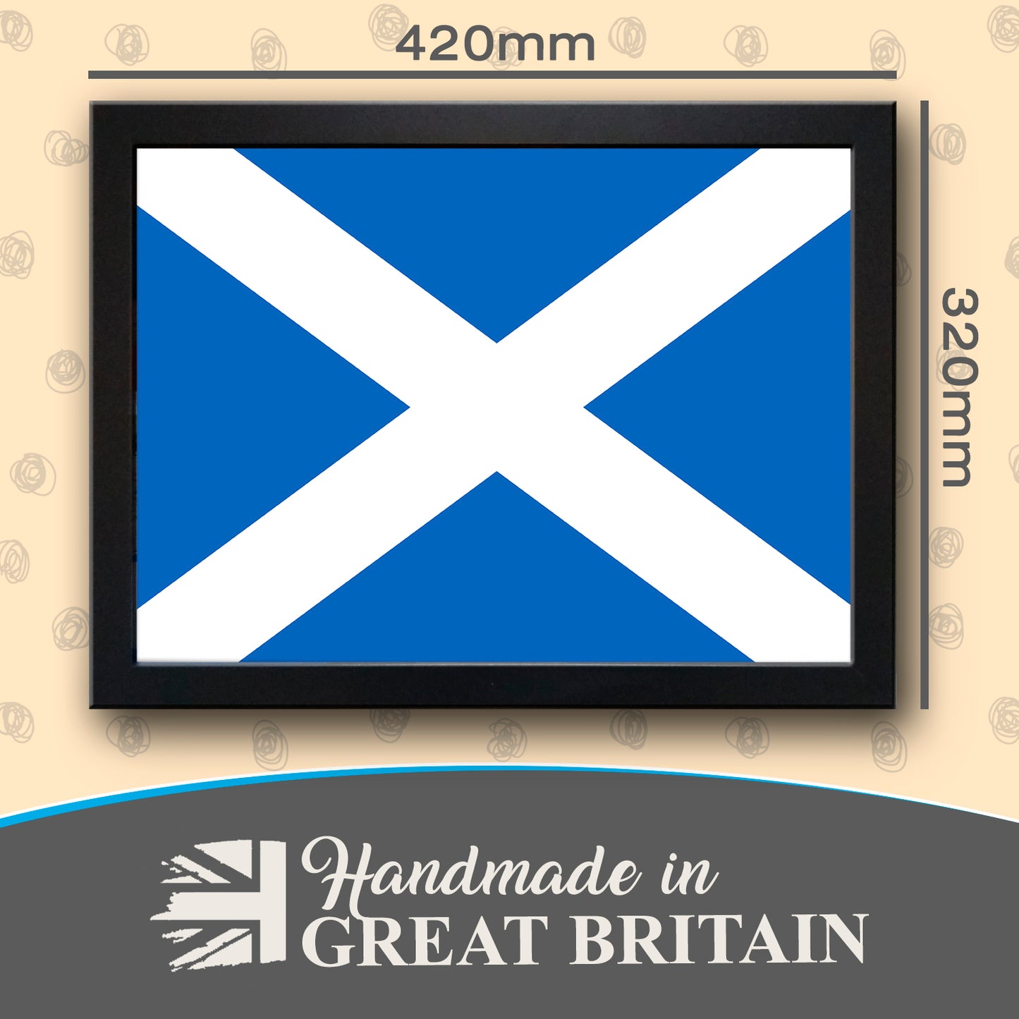 Scotland Saltire St Andrew's Flag Cushioned Lap Tray