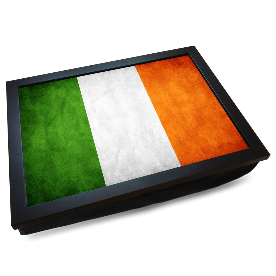 Republic of Ireland EIRE Flag (Grunge/Vintage) Cushioned Lap Tray - my personalised lap tray | mooki   -   
