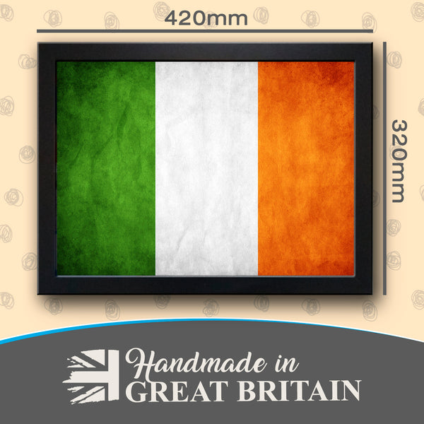 Load image into Gallery viewer, Republic of Ireland EIRE Flag (Grunge/Vintage) Cushioned Lap Tray
