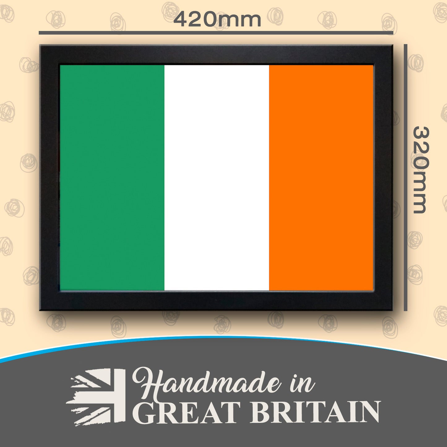 Republic of Ireland EIRE Flag Cushioned Lap Tray