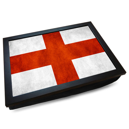 England St George's Flag (Grunge/Vintage) Cushioned Lap Tray - my personalised lap tray | mooki   -   