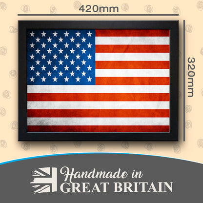 USA Flag (Grunge/Vintage) Cushioned Lap Tray