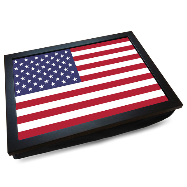 Load image into Gallery viewer, USA Flag Cushioned Lap Tray - my personalised lap tray | mooki   -   
