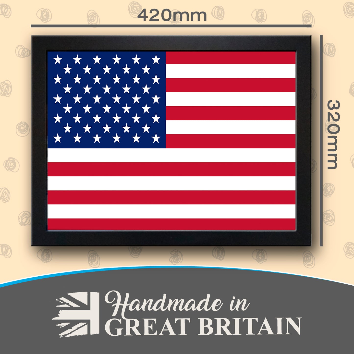 USA Flag Cushioned Lap Tray