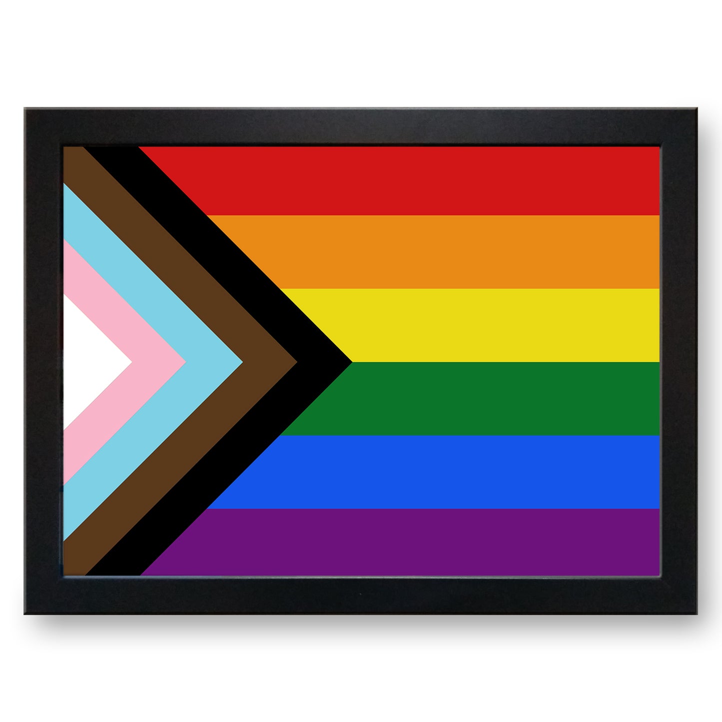 LGBTQ+ Rainbow Gay Pride Progress Flag Cushioned Lap Tray